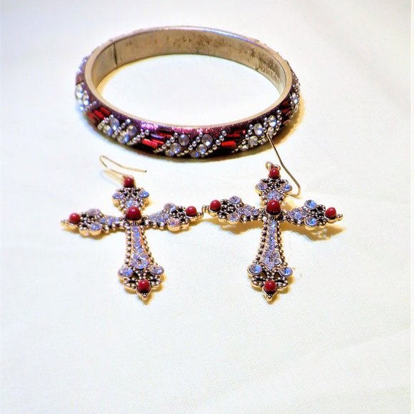 Set of 3 ~ BRACELET & EARRINGS ~ Gift Unable to Wear - Picture 2 of 4